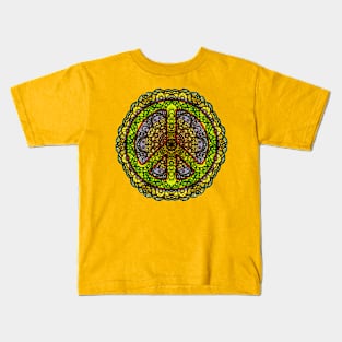 Peace Mandala - Rainbow Kids T-Shirt